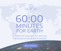 Minimal Earth Hour Facebook Post Preview