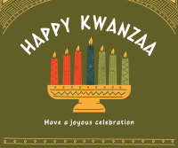 Kwanzaa Candles Facebook Post Design