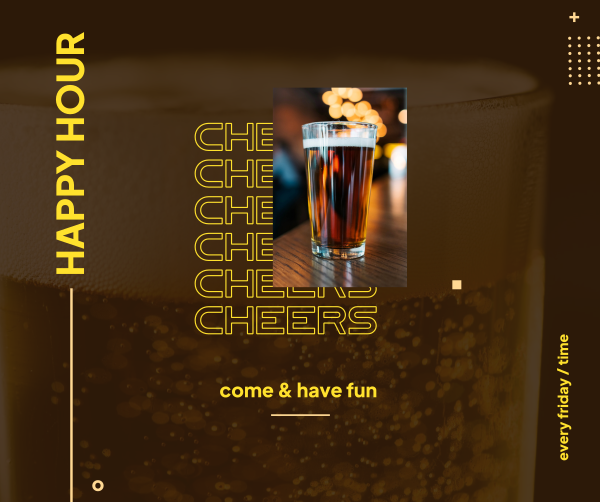 Happy Hour Facebook Post Design Image Preview