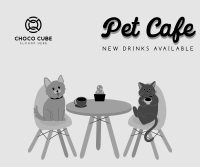 Pet Cafe Free Drink Facebook Post Design