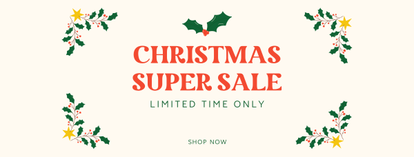 Christmas Super Sale Facebook Cover Design Image Preview