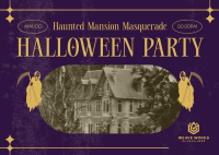 Modern Halloween Party Postcard Image Preview