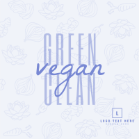 Green Clean and Vegetarian Instagram Post Design