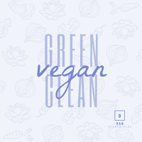 Green Clean and Vegetarian Instagram post Image Preview