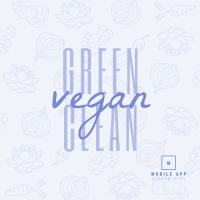 Green Clean and Vegetarian Instagram post Image Preview