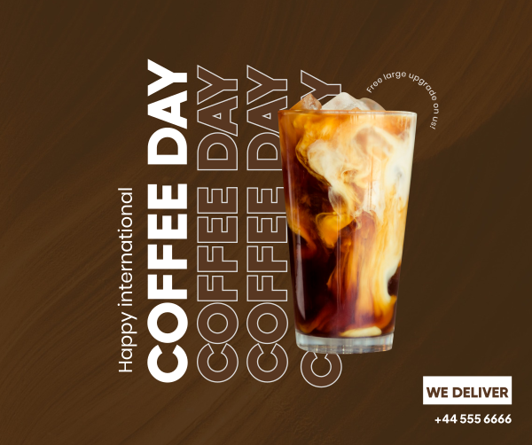 Ice Coffee Day Facebook Post Design Image Preview