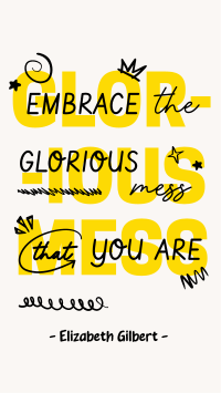 Positive Doodle Quote TikTok Video Design