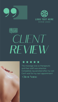 Spa Client Review Video Image Preview