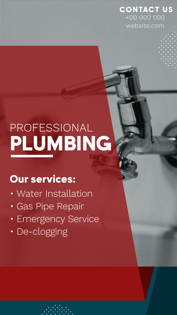 Professional Plumbing Facebook Story Design