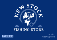 Fishing Store Postcard Design