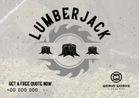 Rustic Master Lumberjack Postcard Image Preview