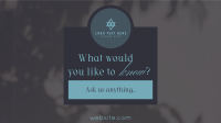 Aesthetic Q&A Facebook Event Cover Design