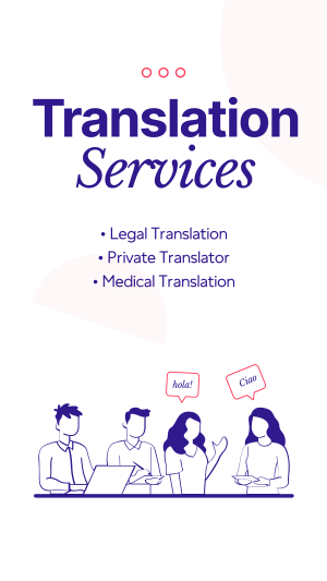 Translator Services Facebook story Image Preview