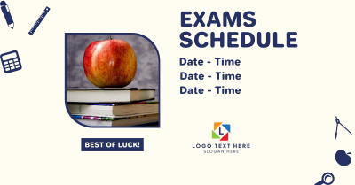 Exams Schedule Announcement Facebook ad Image Preview