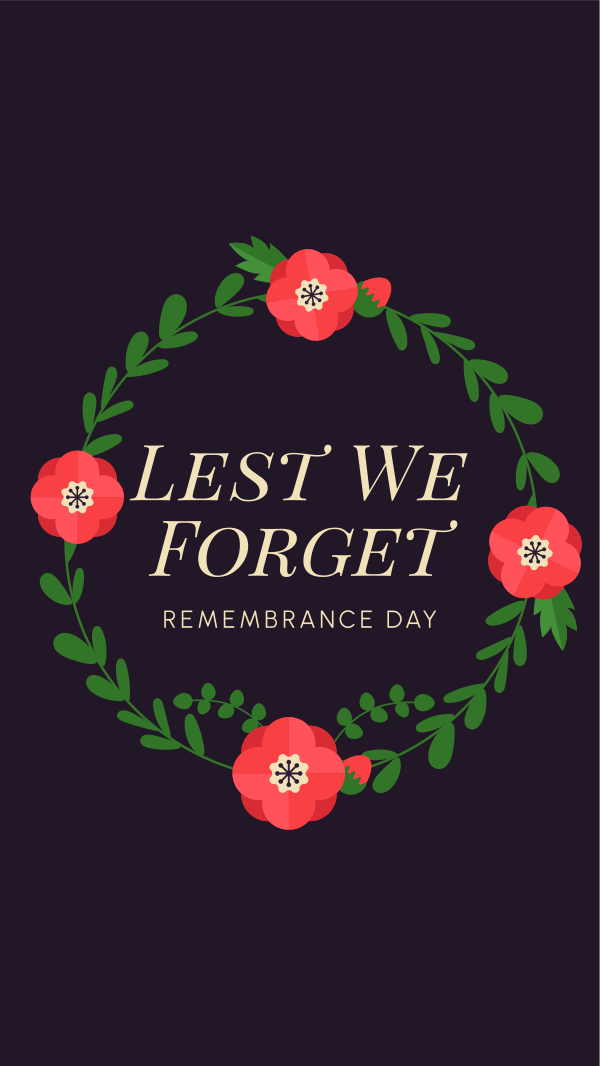 Geometric Poppy Remembrance Day Instagram Story Design Image Preview