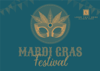 Mardi Gras Festival Postcard Design