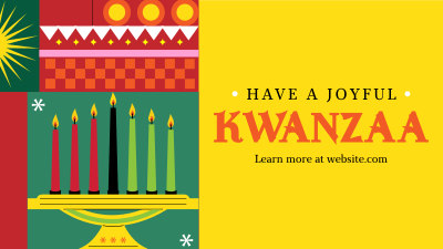 Geometric Kwanzaa Facebook event cover Image Preview