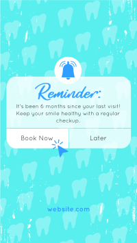 Dental Checkup Reminder TikTok Video Image Preview