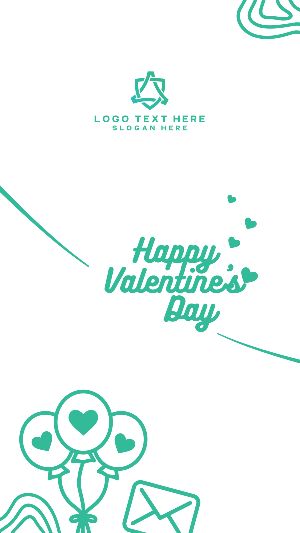 Simple Valentines Greeting Facebook Story Design Image Preview