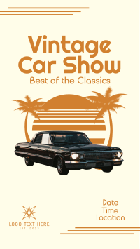 Vintage Car Show Facebook Story Design