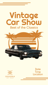 Vintage Car Show Facebook story Image Preview