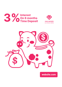 Piggy Time Deposit Poster Design