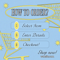 Order Instructions Retro Instagram post Image Preview