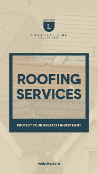 Roofing Service Investment YouTube Short Design