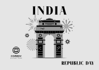 India Gate Postcard Design