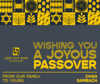 Abstract Geometric Passover Facebook Post Design