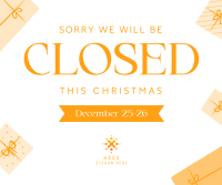 Christmas Closed Holiday Facebook Post Design