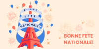 Bastille Day Celebration Twitter Post Preview