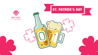 Saint Patrick Beer Illustration Zoom Background Image Preview