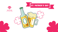 Saint Patrick Beer Illustration Zoom background Image Preview