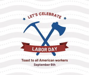 Labor Day Badge Facebook post
