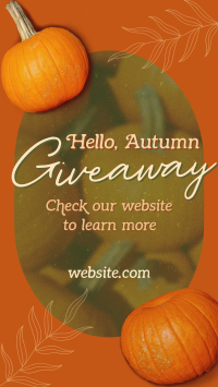 Hello Autumn Giveaway YouTube Short Design