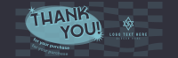 Checkered Thank You Twitter header (cover) Image Preview