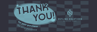 Checkered Thank You Twitter Header Image Preview