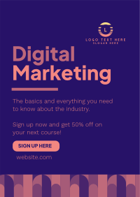 Digital Marketing Course Flyer Design