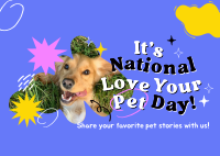 Flex Your Pet Day Postcard Image Preview