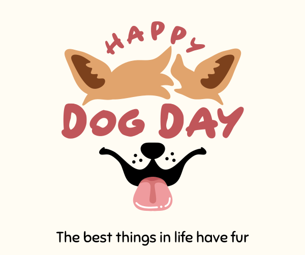 Dog Day Face Facebook Post Design Image Preview