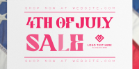 Minimalist 4th of July Sale Twitter post Image Preview