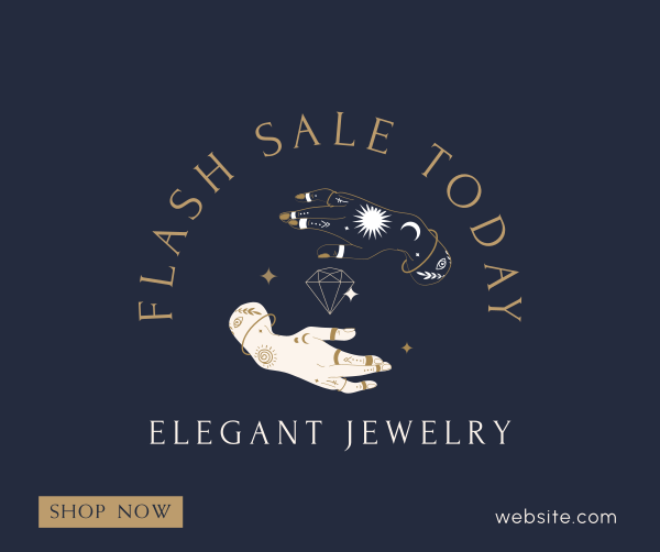 Jewelry Flash Sale Facebook Post Design