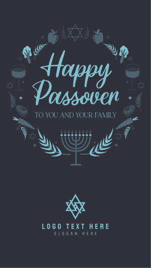 Passover Wreath Facebook story Image Preview