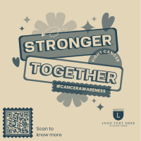 We're Stronger than Cancer Instagram Post Design