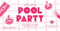 Exciting Pool Party Facebook Ad Design