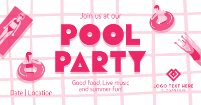 Exciting Pool Party Facebook ad Image Preview