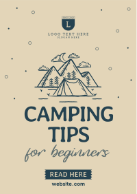 Camping Tips For Beginners Flyer Design