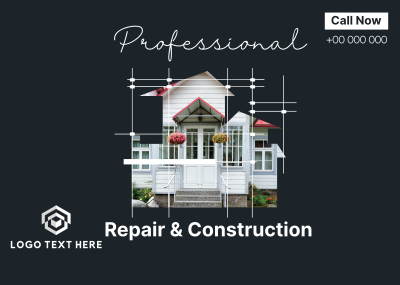 Repair and Construction Postcard Image Preview