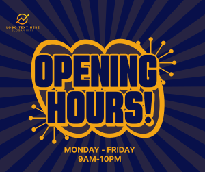 Opening Hours Sticker Facebook post Image Preview